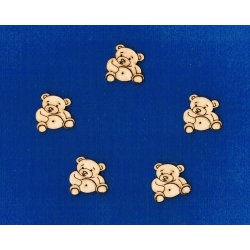 Misie  3x3 cm  ( komplet 5szt )  ,misio, miś